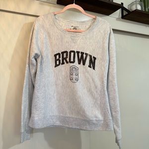 Champion Brown University white/gray sweatshirt size large